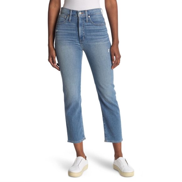 Madewell Classic Ankle Crop Straight Jeans - Size 36
